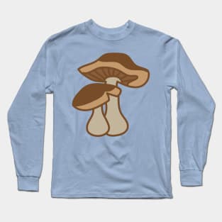 Cute Brown Mushrooms Long Sleeve T-Shirt